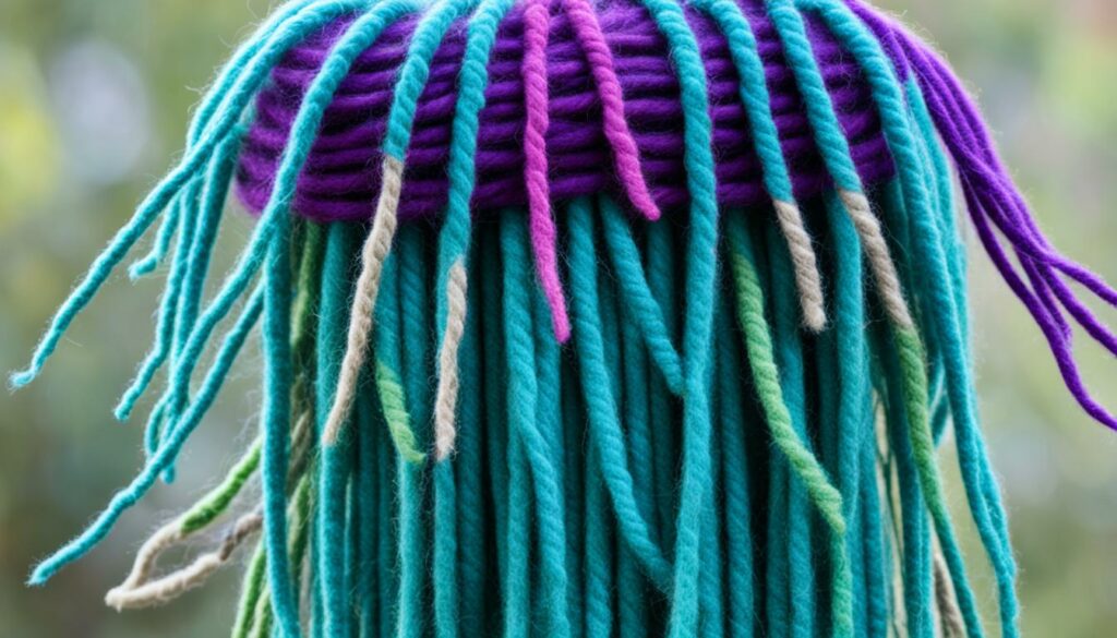 Preventing fuzziness in wool dreads