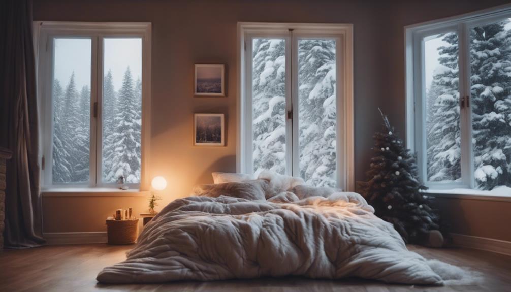 adding cozy comforters in winter