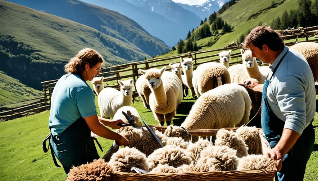 alpaca yarn production