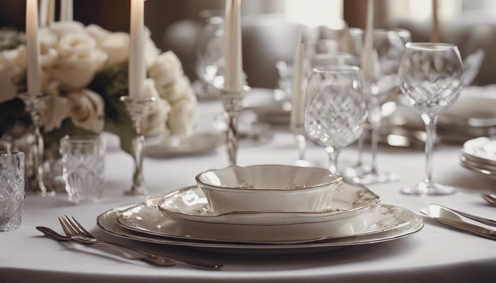 arranging tableware for dining