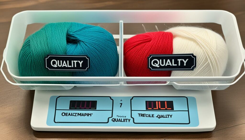 balancing yarn quality and price