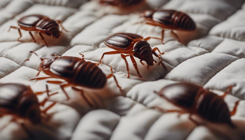 bed bugs infesting bedding