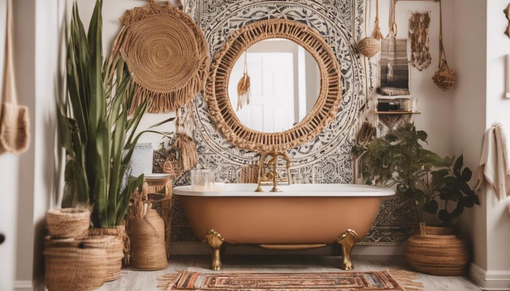 bohemian inspired bathroom makeover project