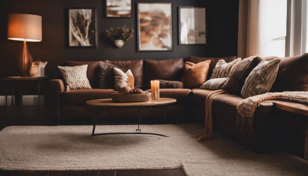 brown warm cozy decor