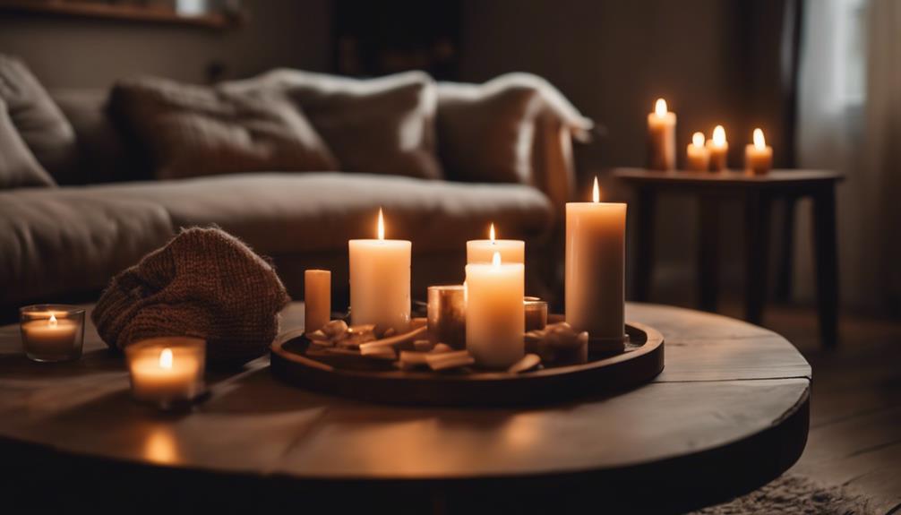candles for cozy atmosphere