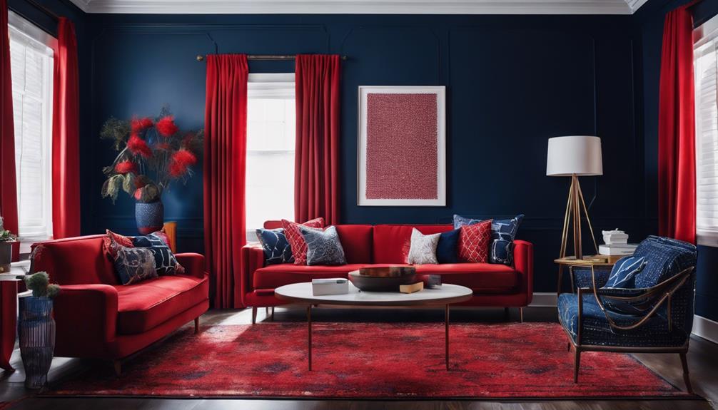 captivating navy and crimson
