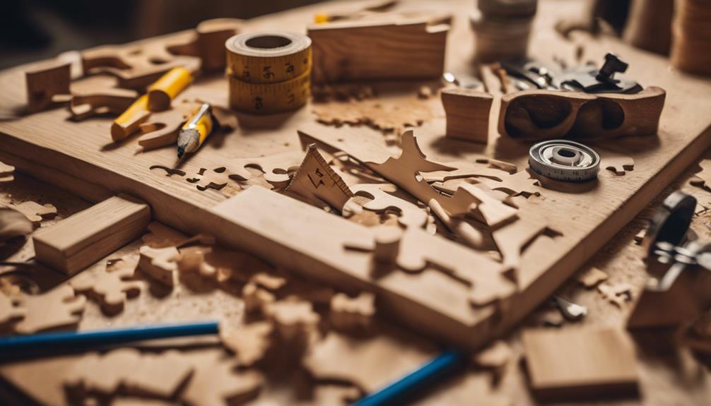 carving wooden puzzle pieces