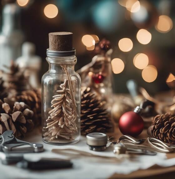 christmas bottle decoration tutorial