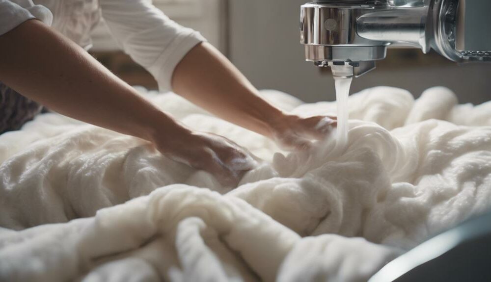 cleaning a velvet comforter