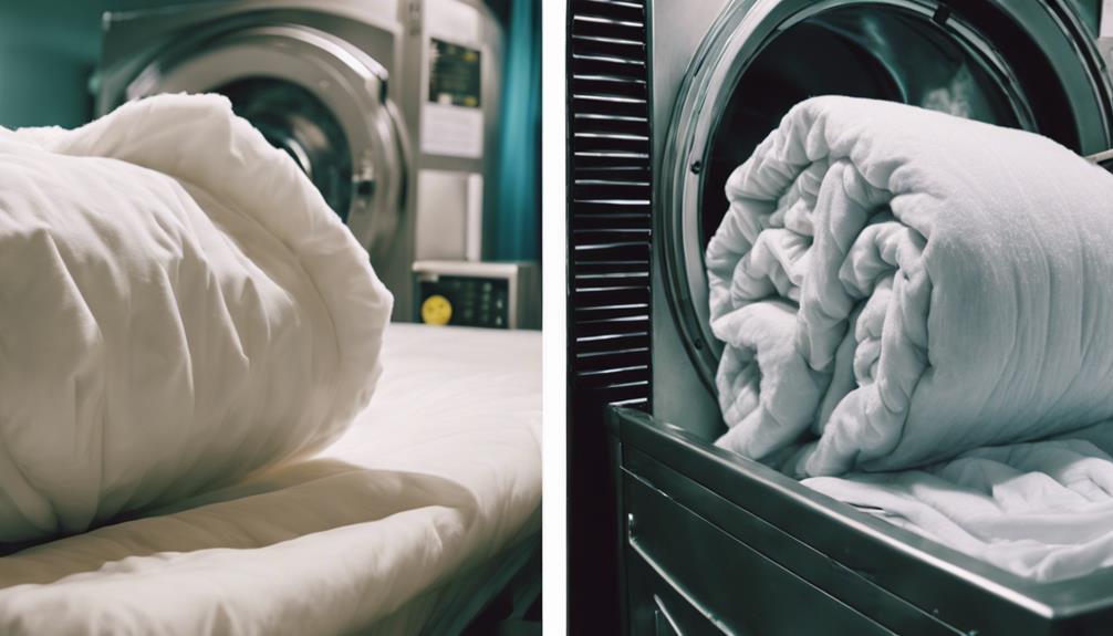 cleaning comforters machine vs dry