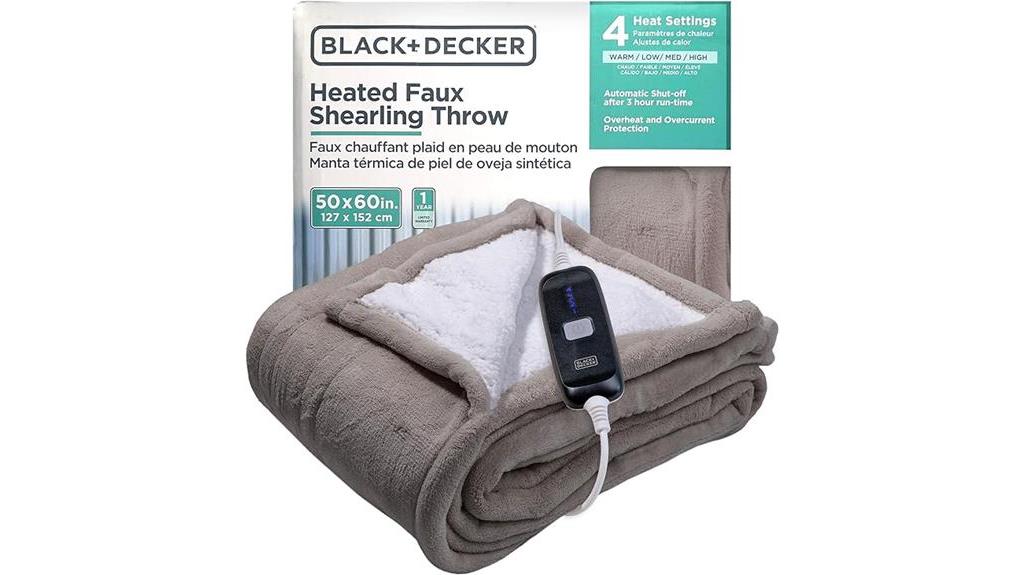 cozy black decker blanket