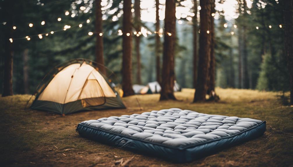 cozy camping with mattress