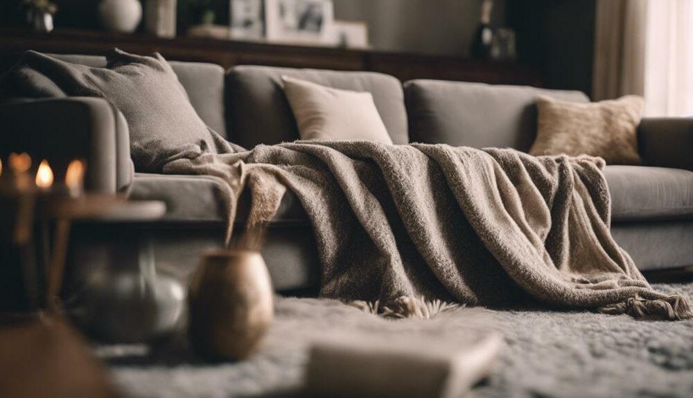 cozy comfort on couch
