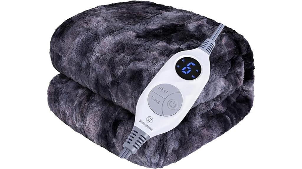 cozy grey electric blanket