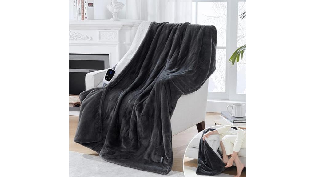 cozy heated blanket throw