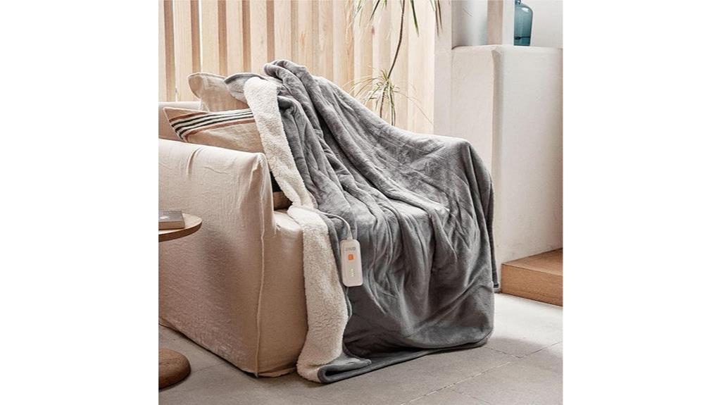 cozy heated blanket throw