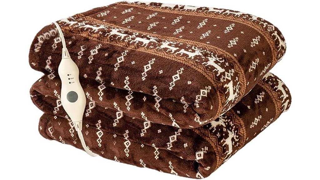 cozy moose pattern blanket