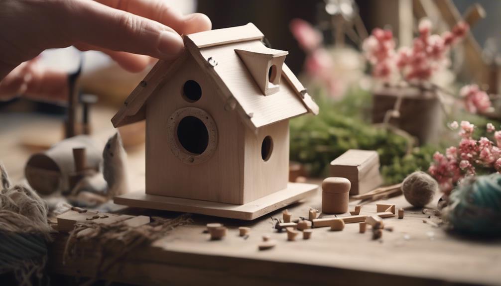 crafting a charming birdhouse