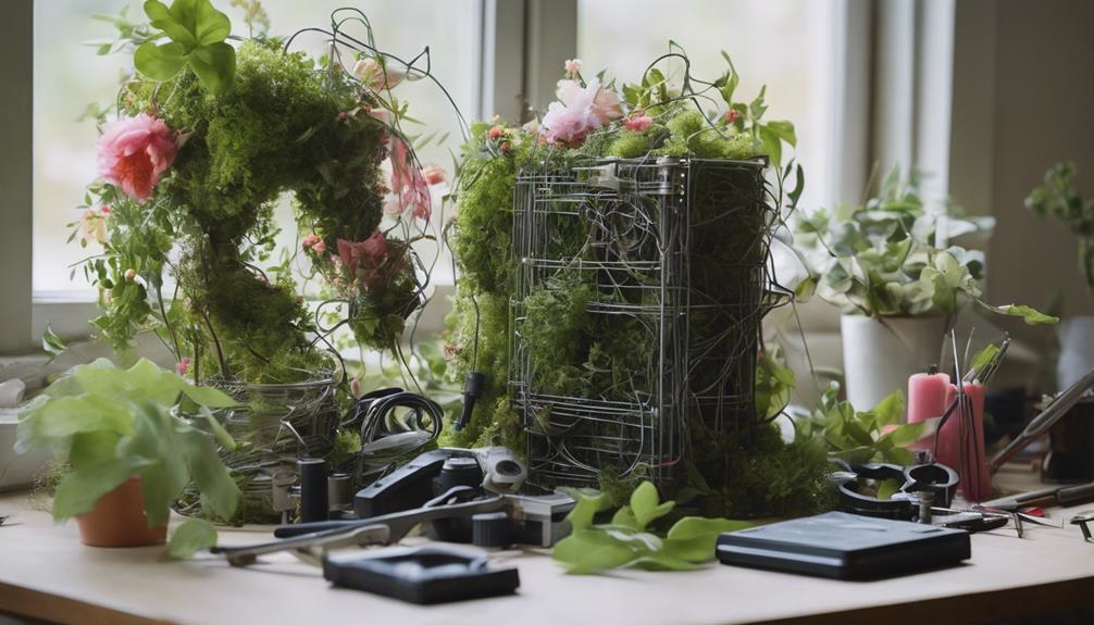 crafting intricate garden sculptures