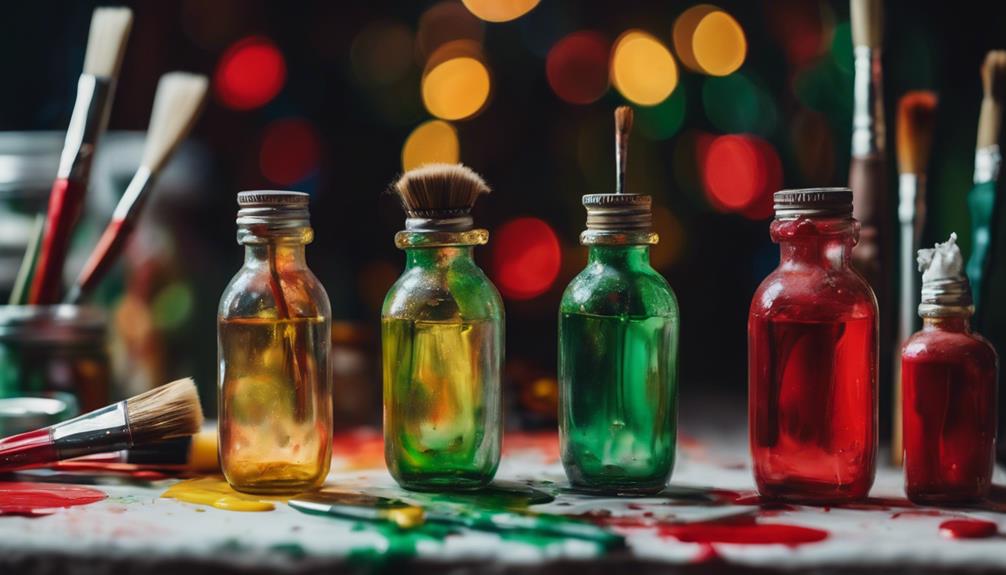 decorate bottles with paint