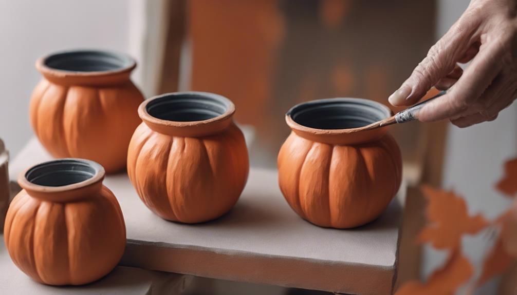 decorate clay flower pots