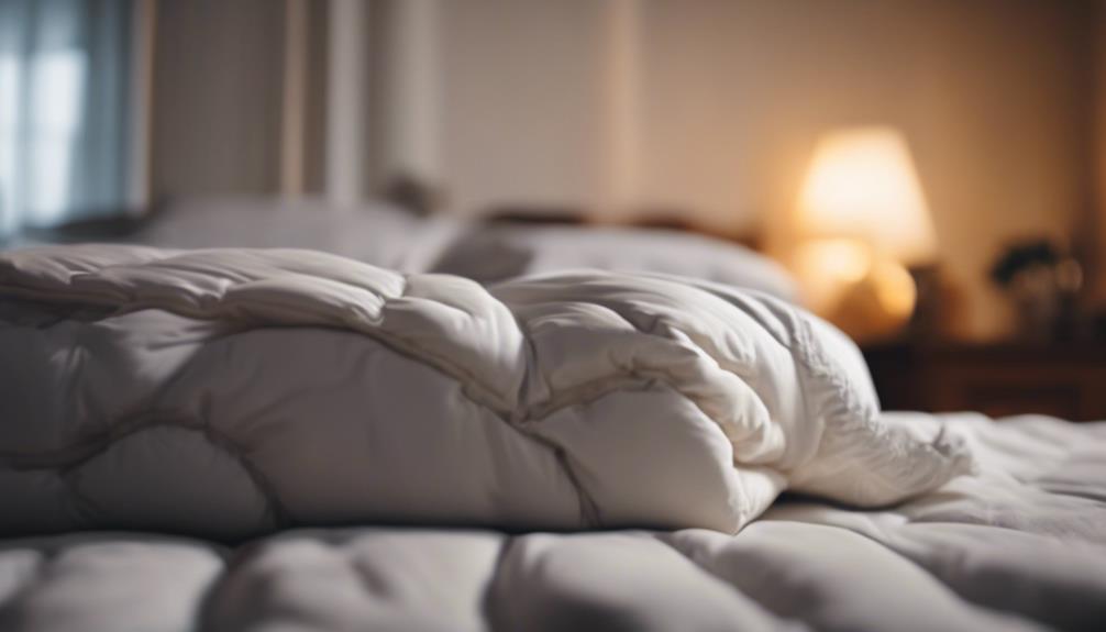 down comforter provides warmth