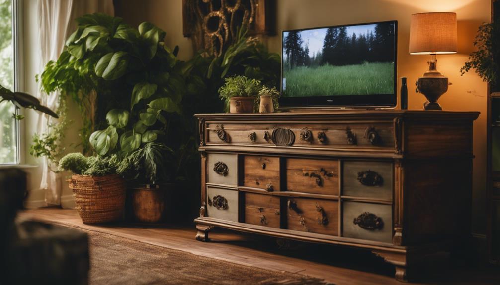 dresser repurposed into tv stand