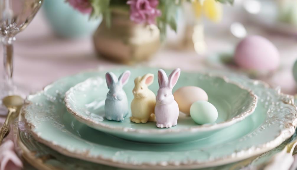 easter decorations in pastel colors