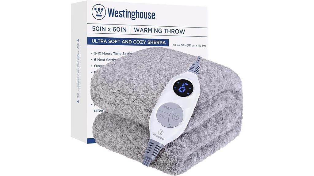 electric blanket with sherpa