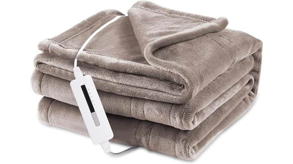 electric heated flannel throw