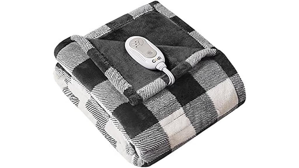 electric heated plush blanket
