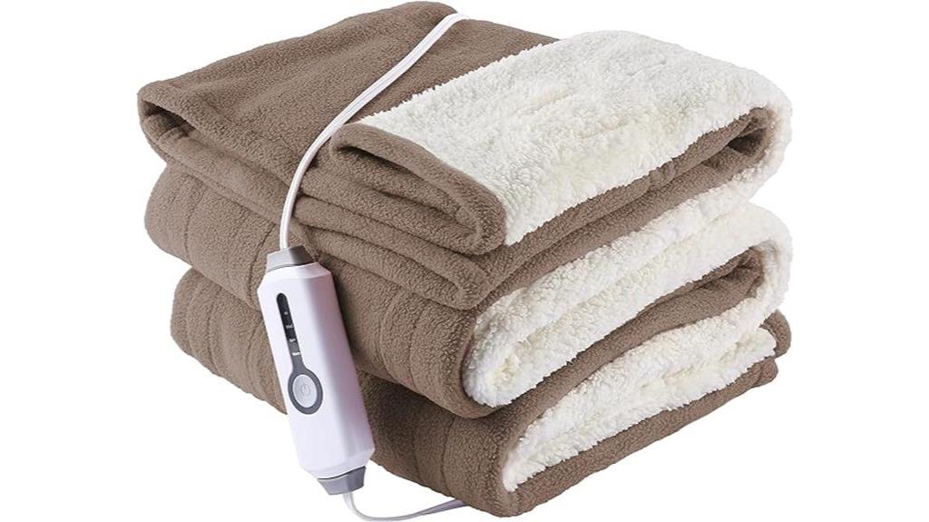 electric sherpa throw blanket