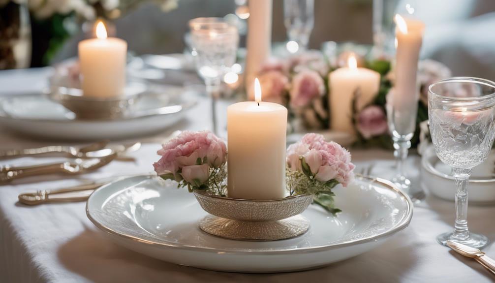 elegant dinner setting love