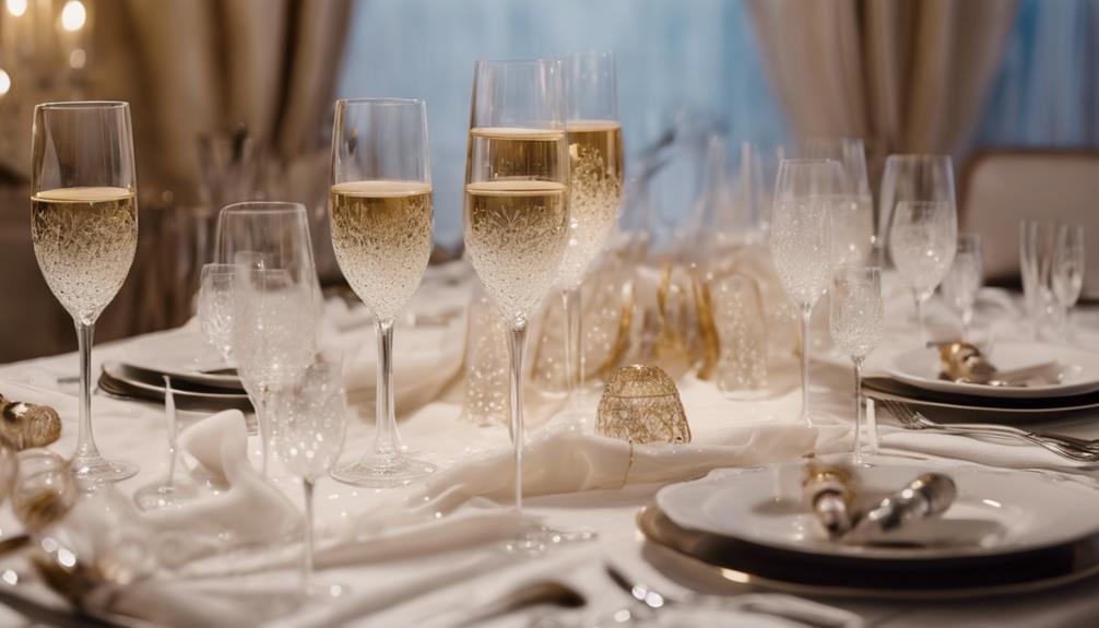 elegant glassware for events