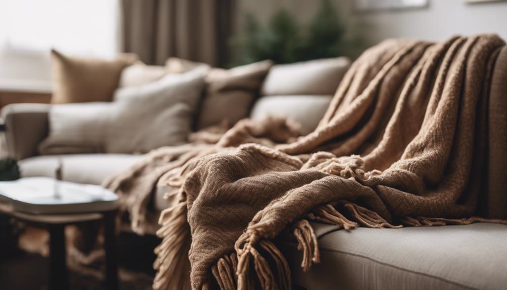 enhancing home decor with throw blankets