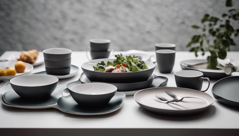 essential tableware set components