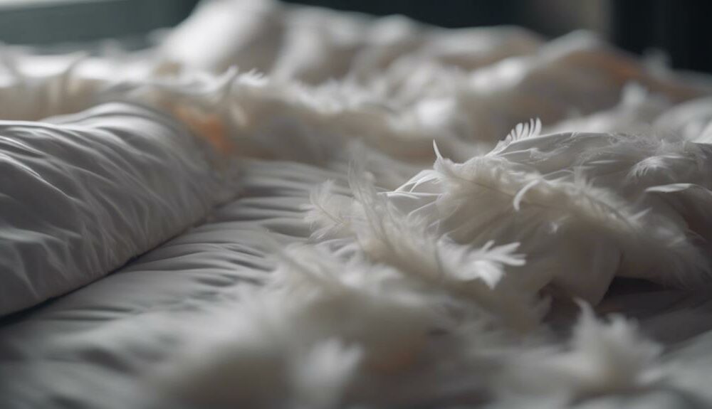 feather loss in comforters