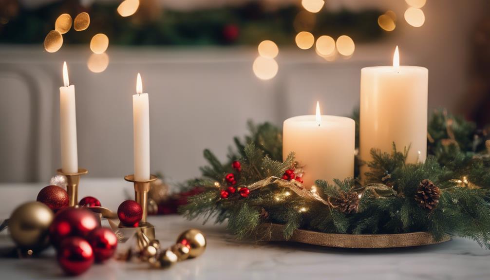 festive tabletop christmas decorations