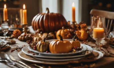 festive thanksgiving table setting