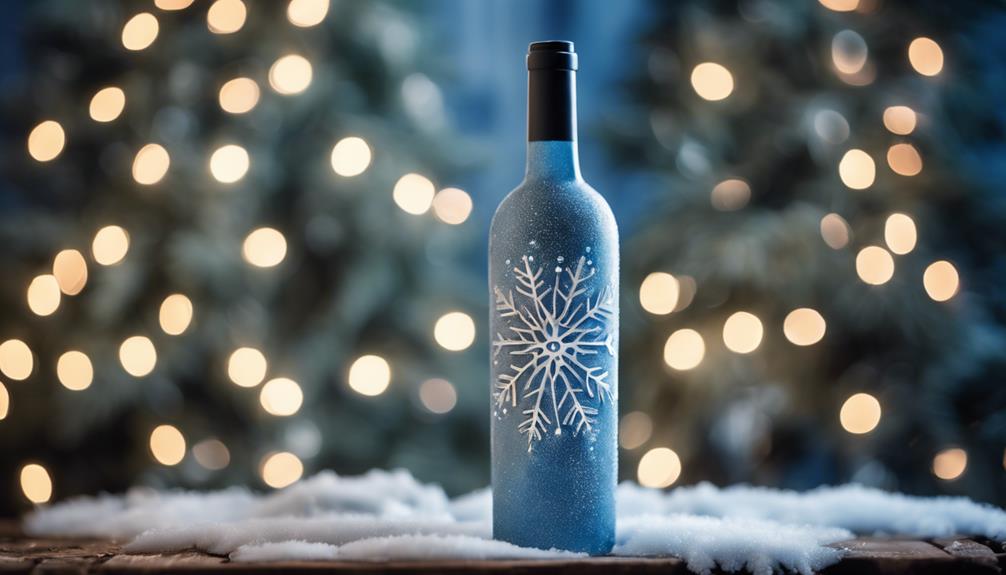 festive winter wine display