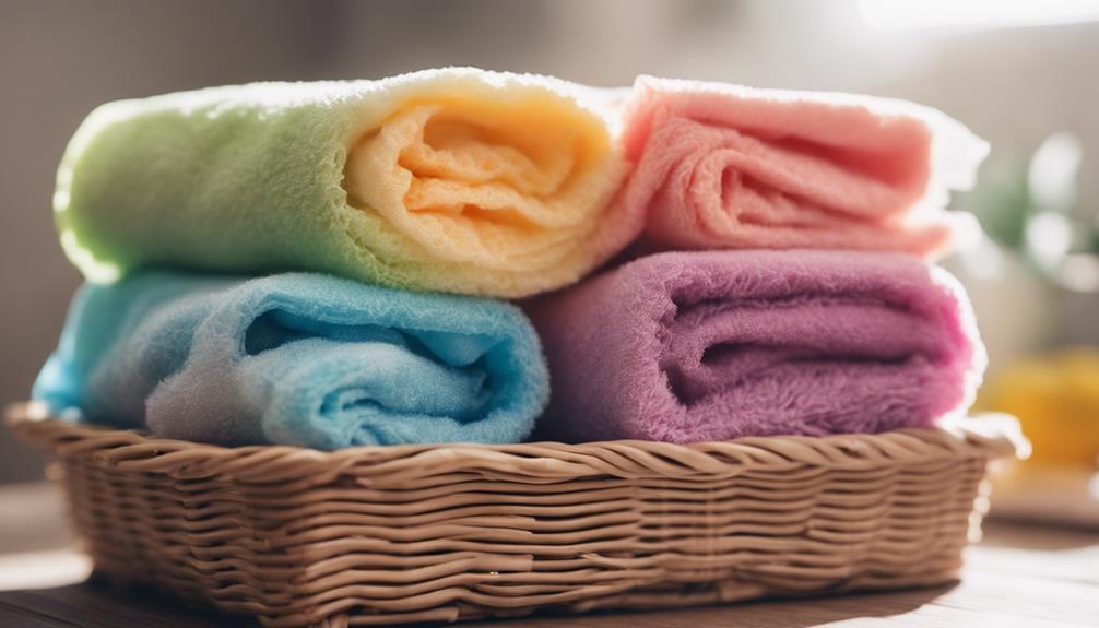fresh laundry with dryer sheets