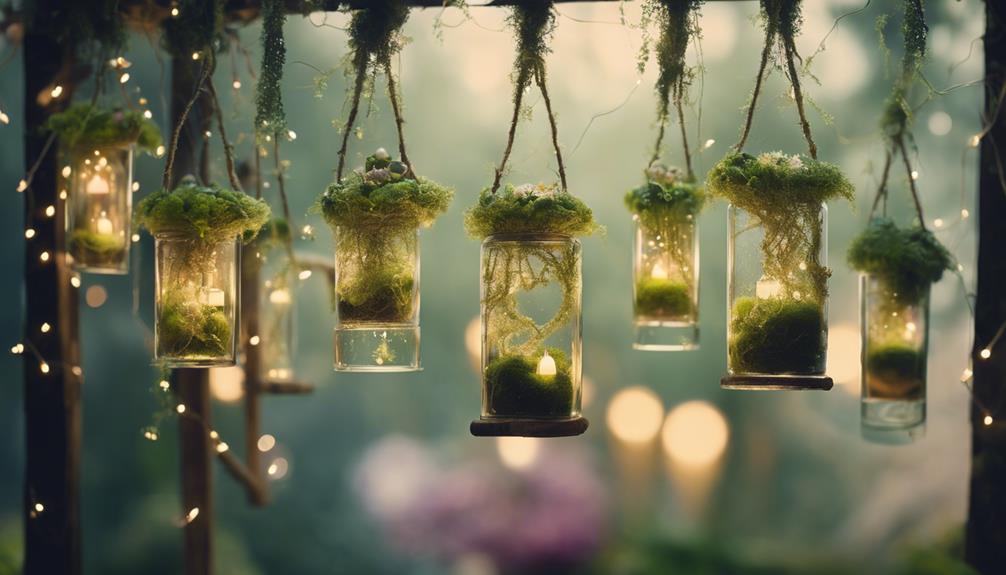 glass pots suspended plants