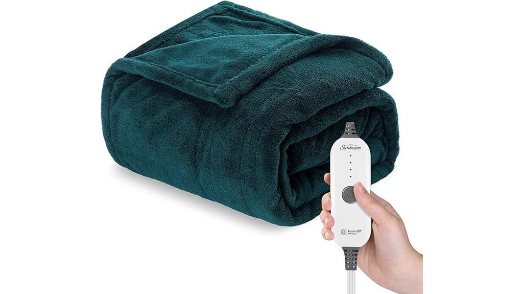 heated throw with foot pocket