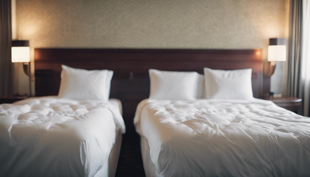 hotel luxury with duvet