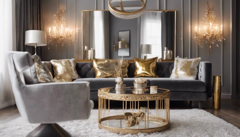 incorporating metallic home decor