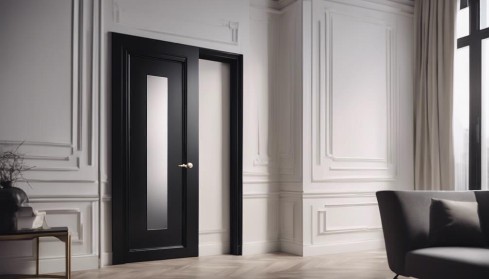 interior doors painted black