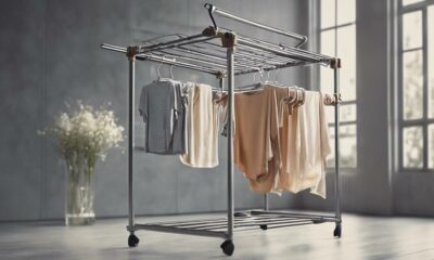 laundry organization with drying racks