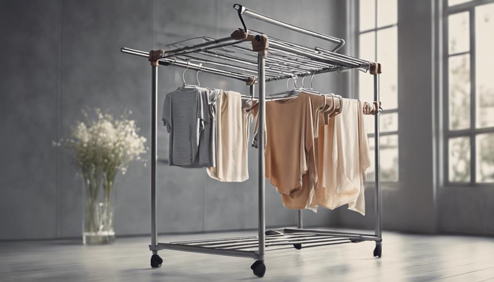 laundry organization with drying racks