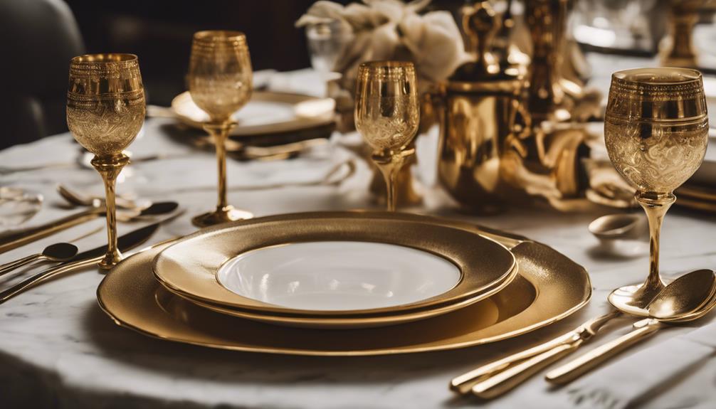 luxurious gold dining experience