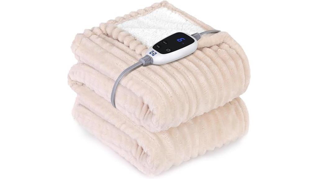 luxurious heated throw blanket